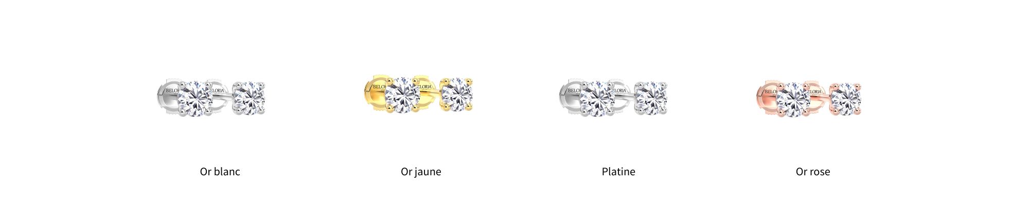 coloris m&eacute;tal boucles d'oreilles